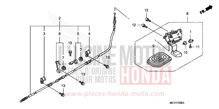PARKING BRAKE for Silver Wing DELTA BLUE METALLIC (PB358) from 2007